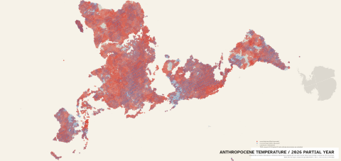 Dymaxion Anthropocene temperature 2026 preview